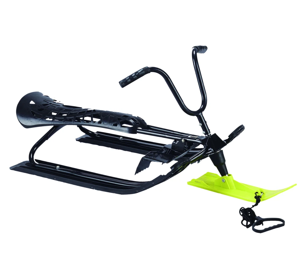 metal spiderman sledge  chopper snow sled with handlebars  snow bike