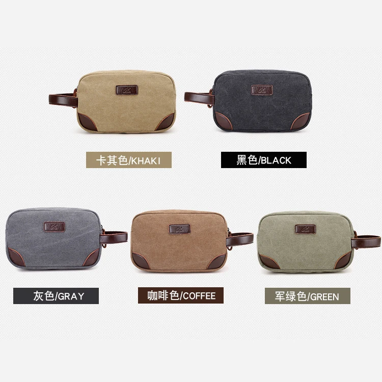 Wholesale Drop shipping Fashion Mini Bag canvas retro hand wrist bag men