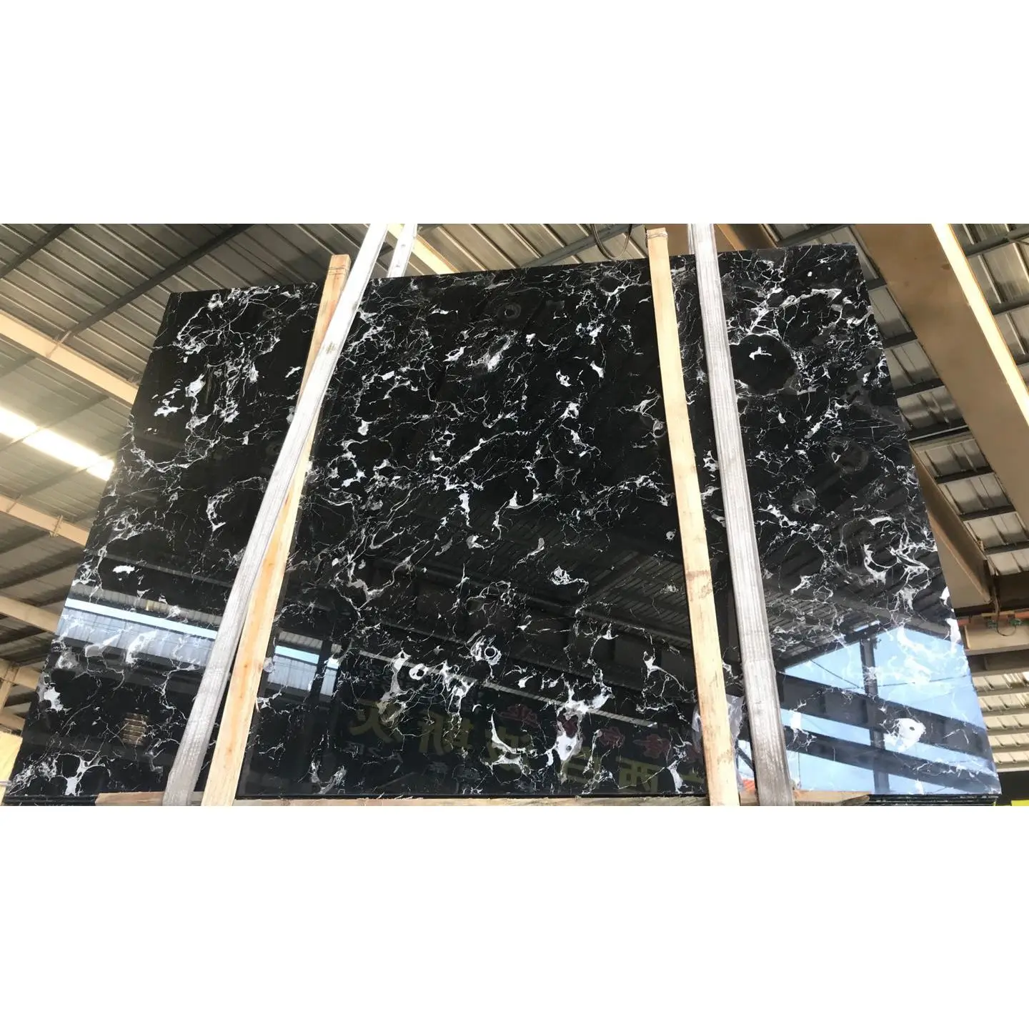 Chinese Black Color Marble Black Ice Flower Stone for Slabs