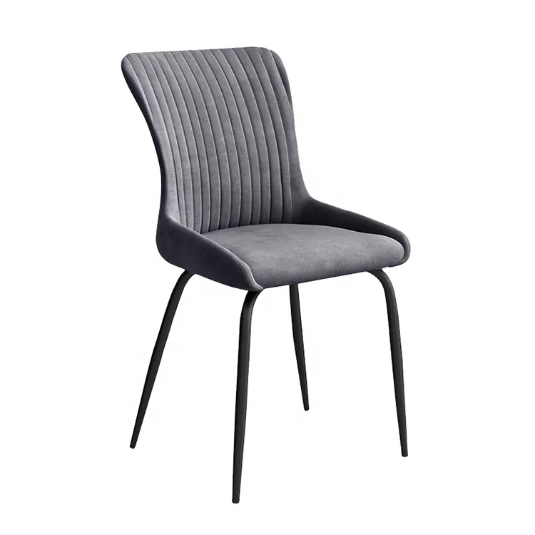 Senfan fabric vintage modern chromed leg comfortable upholstered elegant most popular nordic factory selling  dining room chair