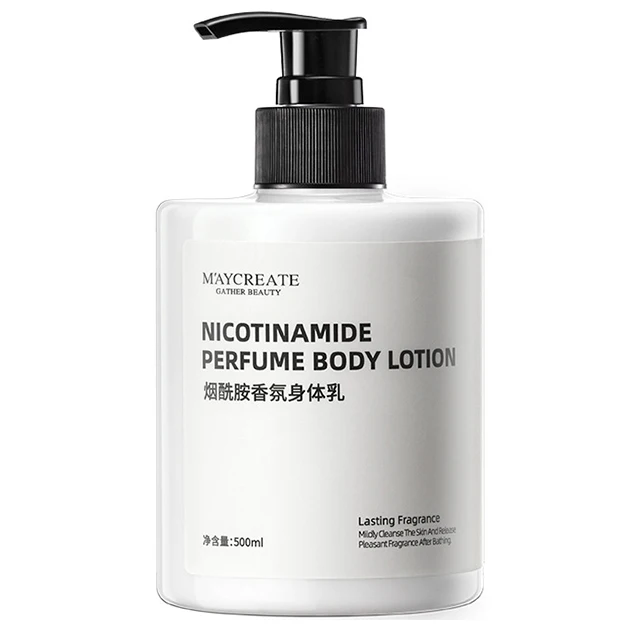 Private Label in Stock Body Lotion 500ml Nicotinamide Whitening Body Lotion Moisturizing Body Lotion Tube Factory Wholesale