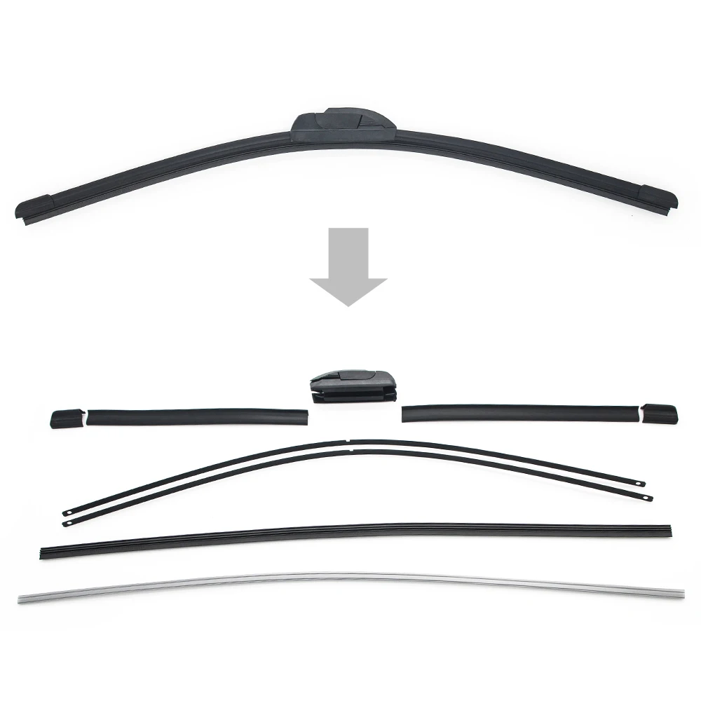 Factory Wholesale High Efficiency Stable Quality Metal Frame 5 Five Color Chrome  Car Wiper Blade