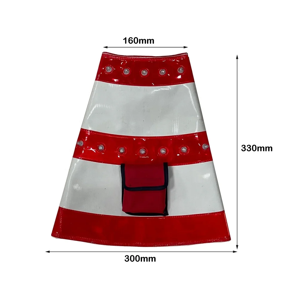 AA Cells Powered Reflective Sleeve Suitable For Different Cones 24 LED Flashing Traffic Cone Cover
