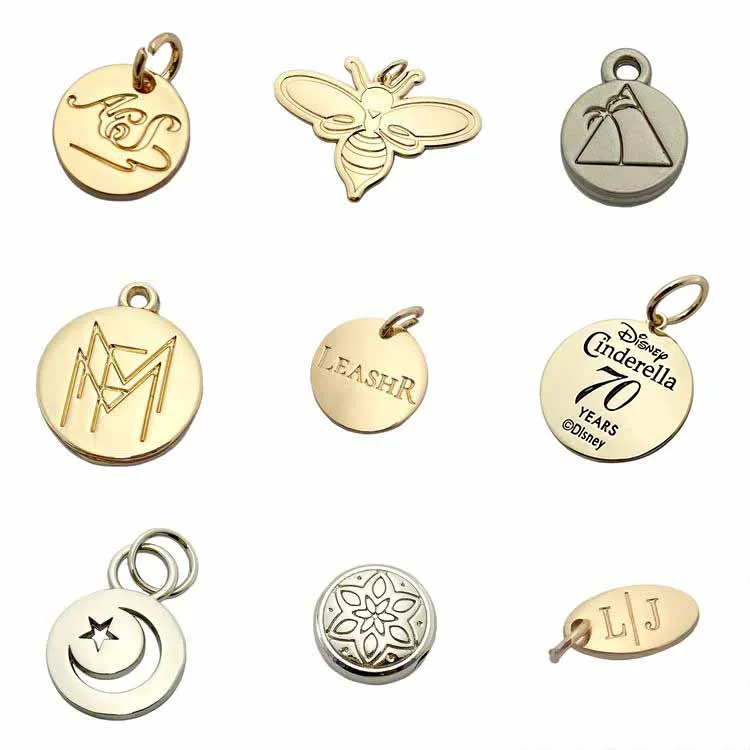 Маленький логотип бренда с гравировкой кулон на заказ металлический Шарм ювелирные изделия