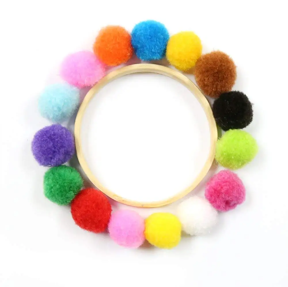 wholesale 500 Pieces 1 Inch Pompon Ball Assorted Color Pompoms Soft Toy Balls for Hobby Supplies and Creative Craft DIY Material