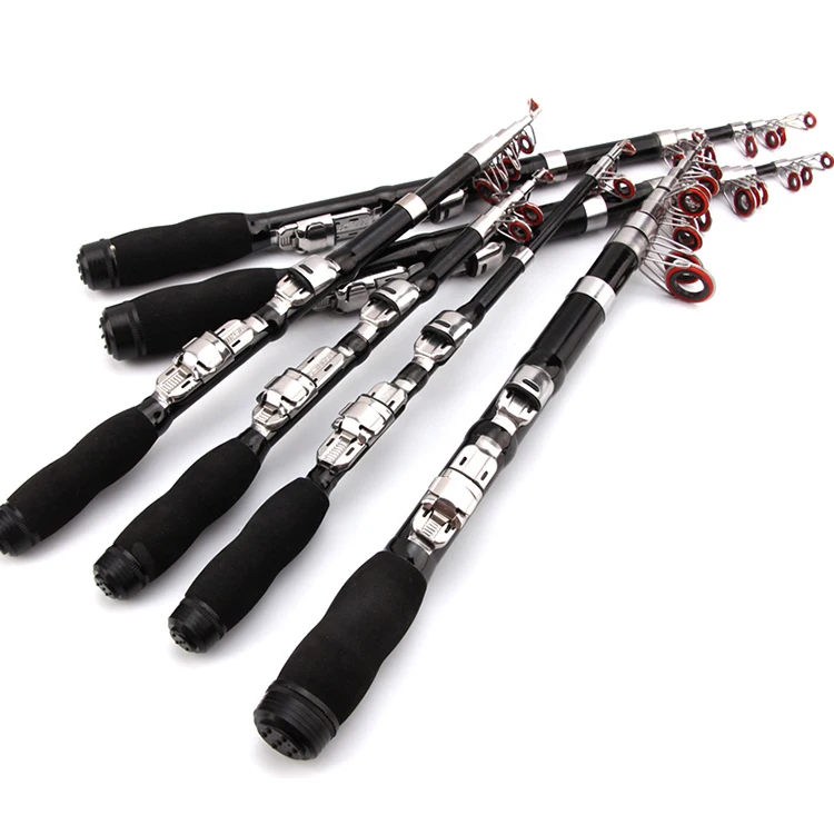 
2021 New Fishing Rod Short Mini Portable Carbon Small Throwing Rod 1Meter 1.3 Meter 