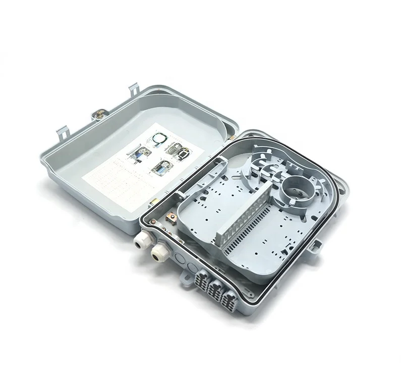 Telecommunication FTTH ODP 24 Port Distribution Box Optical Fiber Box Plastic ABS