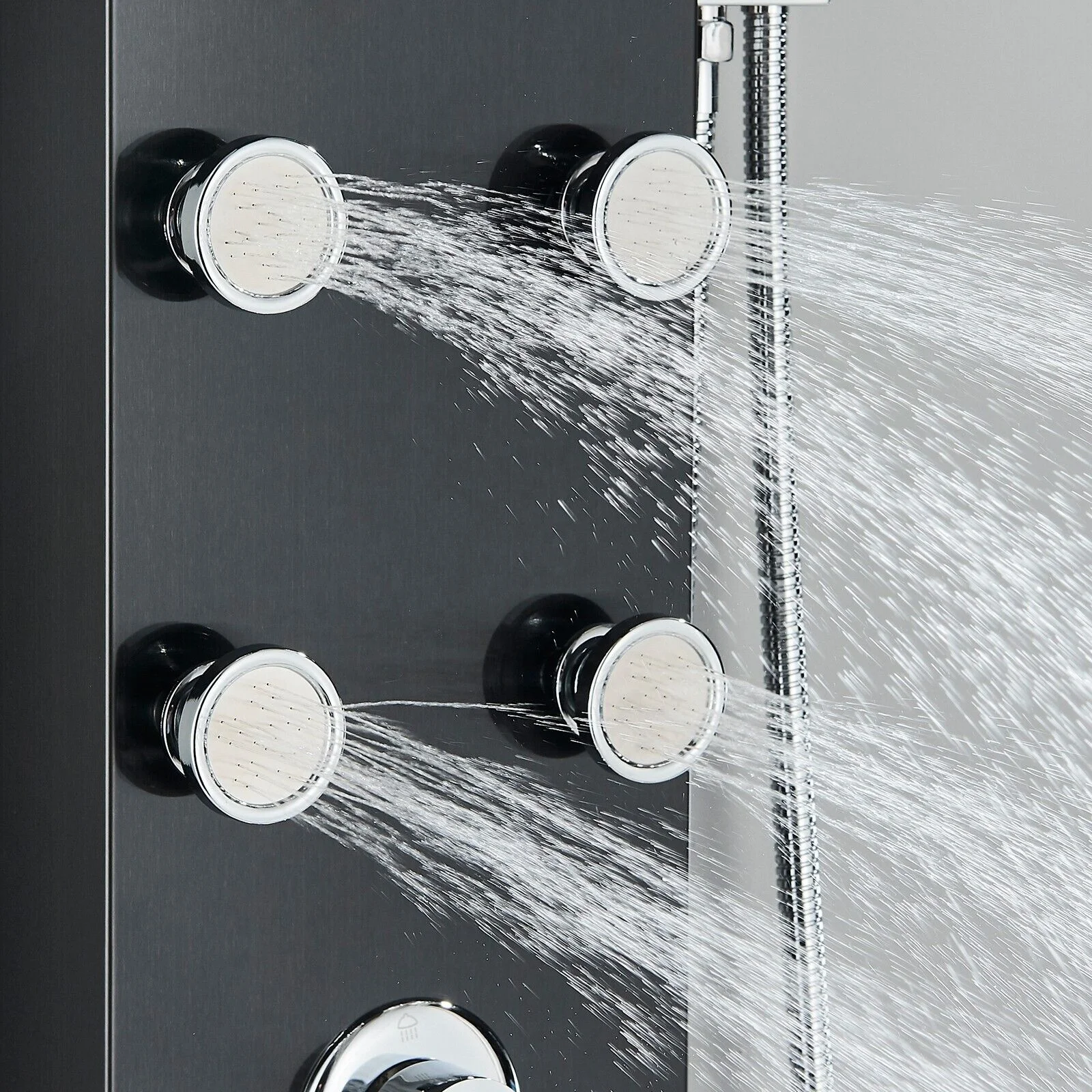 Hot Sale Luxury Thermostatic Rain Shower Head Bathroom Stainless Steel Wall Mounted Waterfall Shower Panels