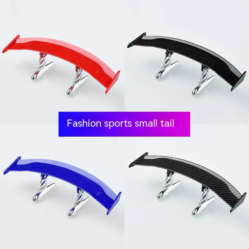 Car Universal spoiler Tail Wing Carbon Fiber Look Modified Tail Wings Model Auto Styling Decoration Car Accessories