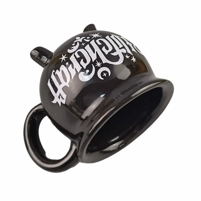 Magic Witch Cup Crucible  Potion  Black Ceramic Mug Magic Coffee Cup