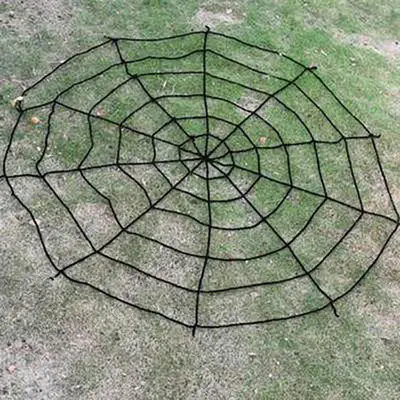 Latest Designs For Halloween Party Atmosphere Decoration Scene Props Triangular Spider Web Super Fan Web