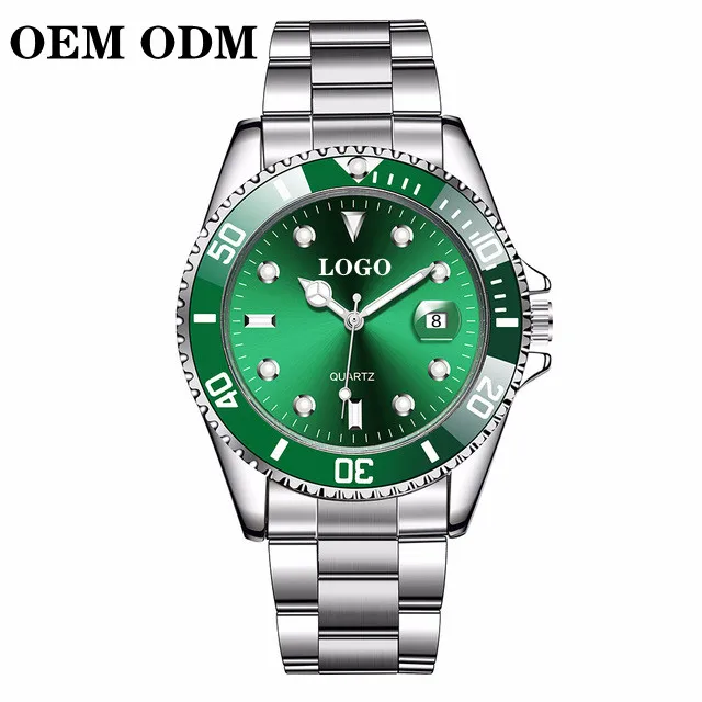 OEM ODM 4053 Пользовательский логотип бесплатный образец мужские деловые часы из нержавеющей стали с календарем роскошные спортивные