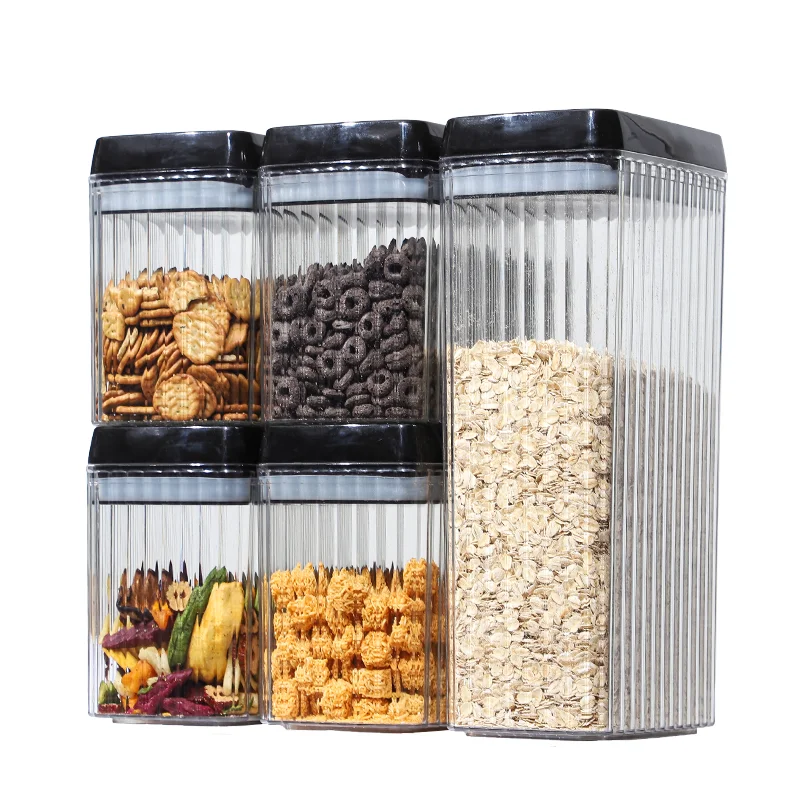 Multifunctional  Hot Selling 5 Pcs Set Food Storage Container Storage Boxes & Bins Grain Storage Containers