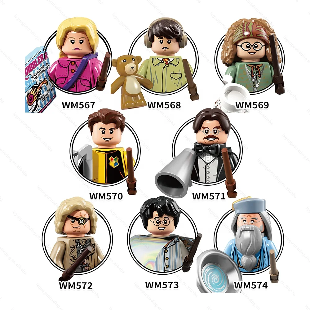 WM Blocks Potteres l Mini Action Figurely Harry Series Potterl Building Blocks Figures Mini Bricks Toys Juguetes