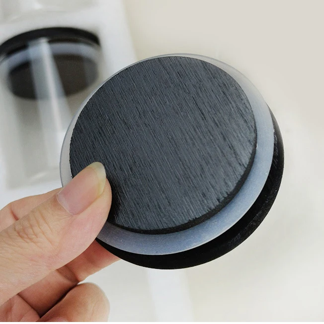 Hot Sale High Borosilicate Glass Jar home and kitchen glass storage jar glass spice jar with Black Bamboo Lid Set