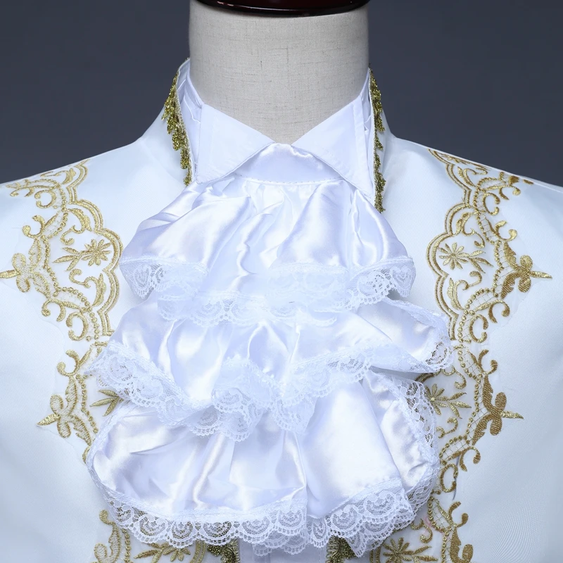 Mens Medieval Party Blazers Suits Dress Tuxedo European King Prince Royal Court Cosplay Costume Stage Prom Performance Clothing