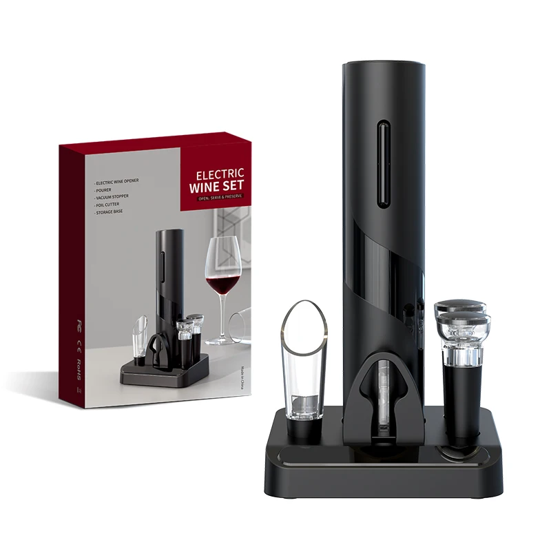 Electric Wine Opener 6-in-1 Sparkling Openers with Base Apribottiglie automatico Electric Wine Opener Bottle Opener