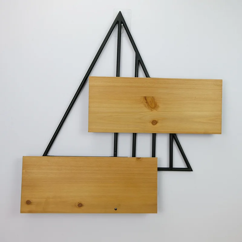 Wholesale Hanging Storage Wall Shelf Metal Antique Wood Wall Mounted Floating Shelves