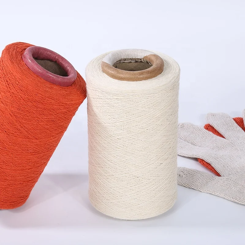 Ne6s Nm10 black yarn recycled cotton tc yarn  high quality