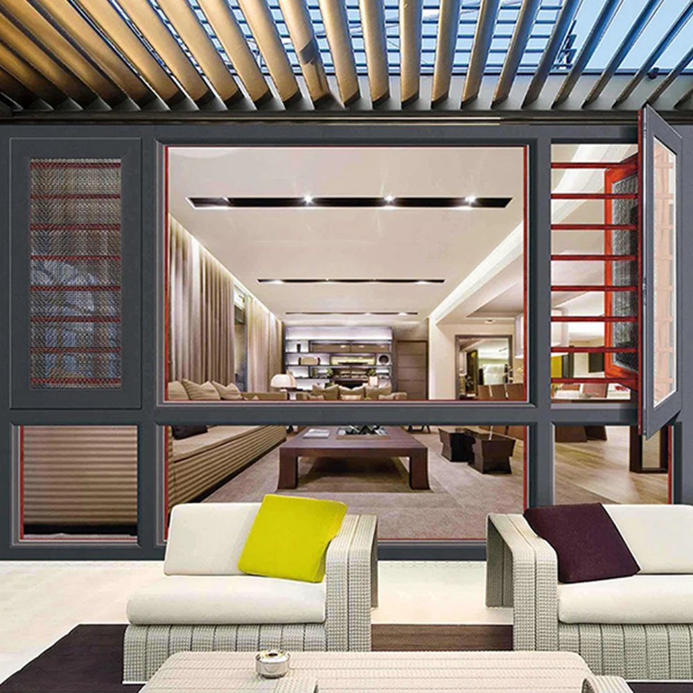 Casement Aluminum Metal Indian Window Design Latest Window Design