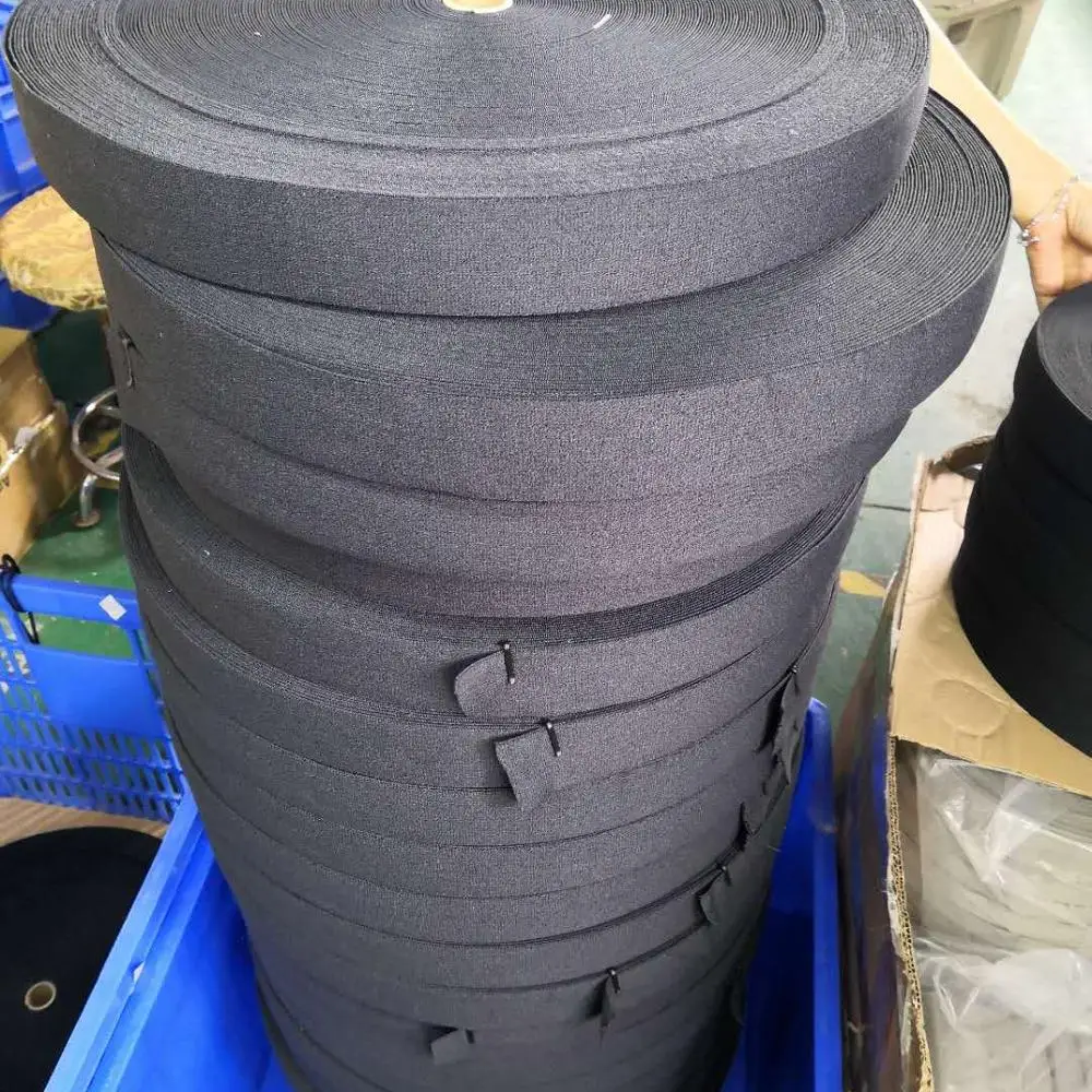 
Azo free big brands cotton polyester nylon Dupont elastic 40MM webbing 