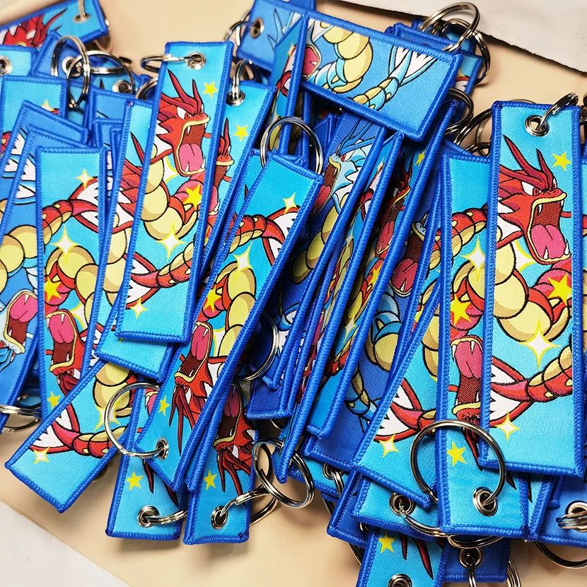 Personalized Custom Fabric Embroidery custom embroidered patch keychain embroidered keychain/key tag/keyring ALPHA JET