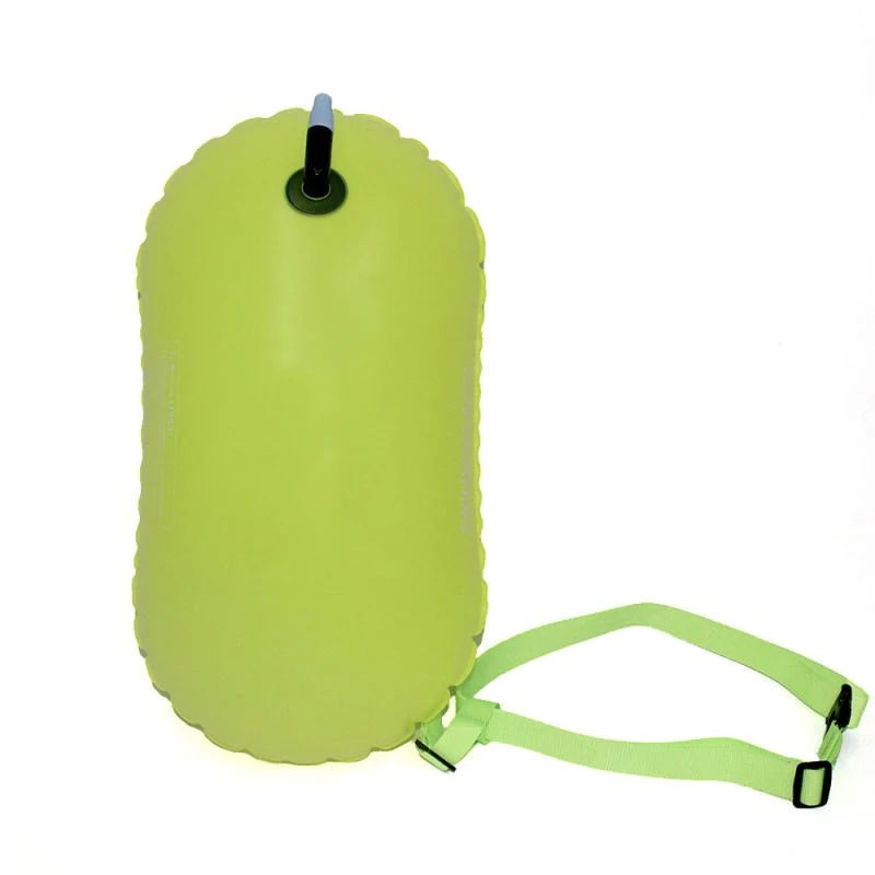 customized outdoor pure color life saving safety bag inflatable with adjustable waist strap custom logo swimming buoy open water
