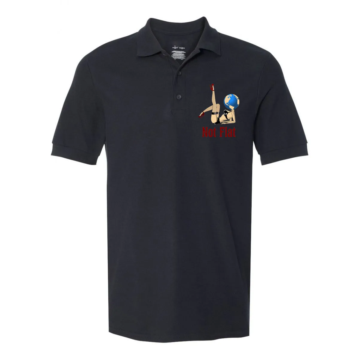 
Men Women Polo Shirts Homme Chemise Flat Earth Globe Hoax Conspiracy space Illuminati science planet Not Flat Thanksgiving gift 