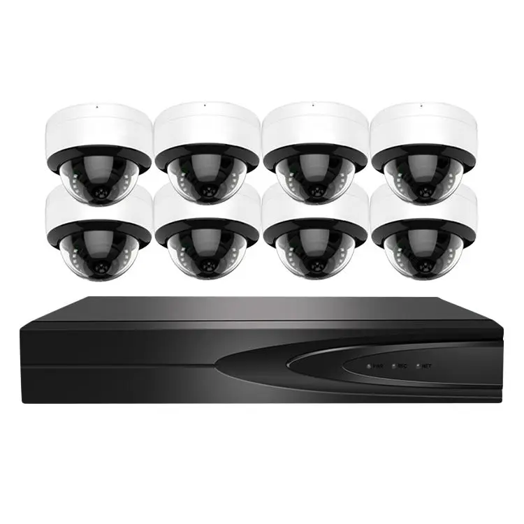 5MP 8 Channel H.265 Dome Kit 5MP POE 8 Channel H.265 CCTV Dome Surveillance Security Camera System HD Video camera Waterproof
