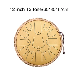 Hluru Steel Tongue Drum 13 Note 12-Inch Drumset Percussion Instrument Other Musical Instruments TS13