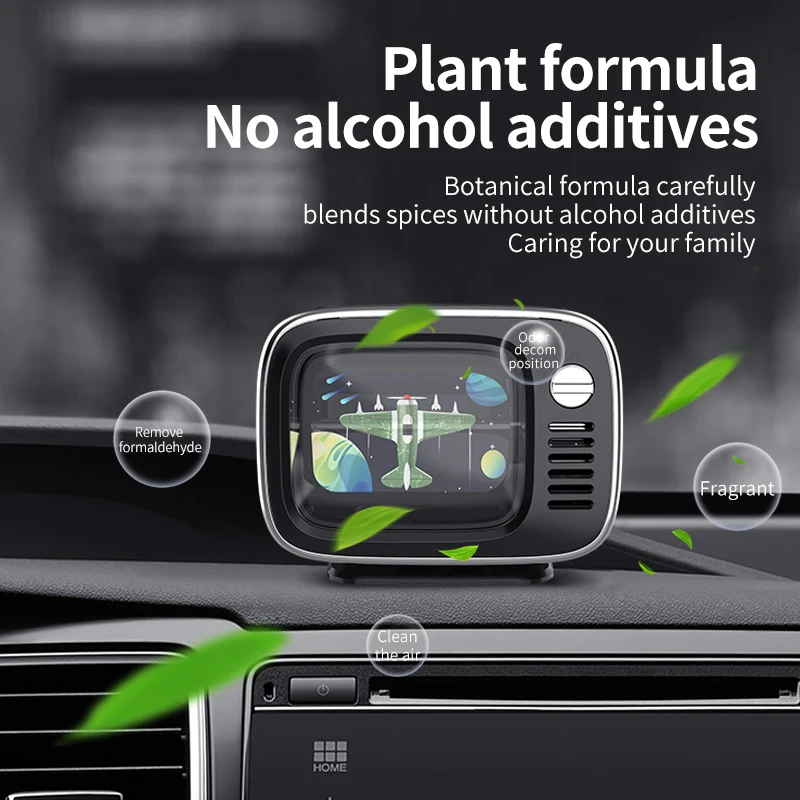 
New Products Hot Sale Product ABS Aromatherapy Car Diffuser TV2 Car Perfume by solar energy 