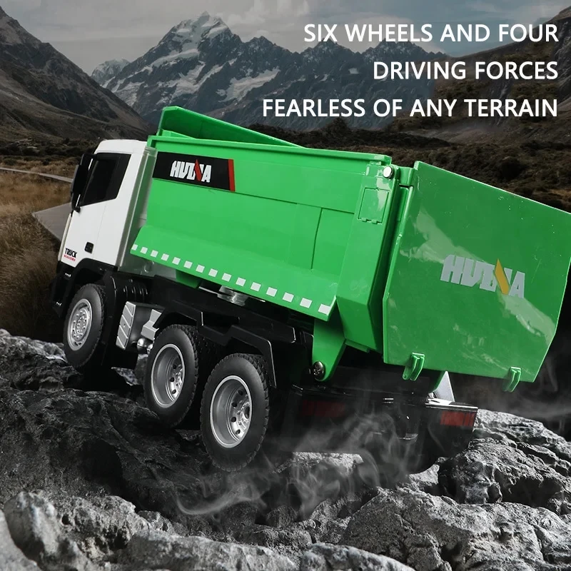 HUINA Nine-channel 1:18 1556 Loader Tractor RC Dump Truck Model Remote Control Alloy Engineering Vehicle BeachToys Boys Gifts