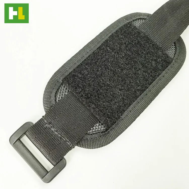 Factory direct sale soft nylon hook and loop holding strap with pad