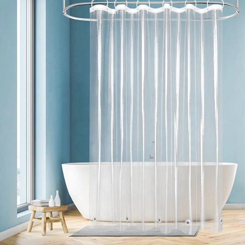 Heavy Duty  PEVA 8G Bathroom Shower Curtain Liner 72 in W