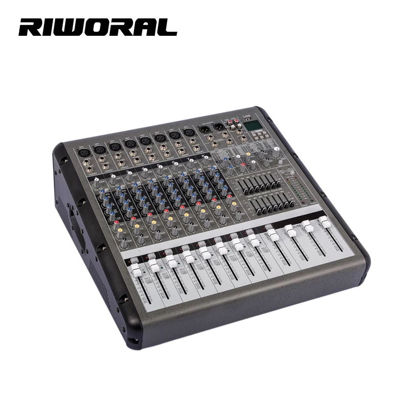 PMR860 8 Channel professional 605W audio mixer effects stage pro power mixer sound system