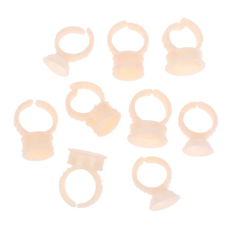 Private label eyelash extensions glue holder custom silicone glue holder ring