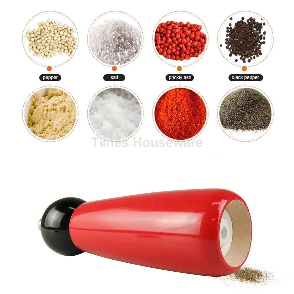 Mini wood original color wooden salt & pepper mills spice grinder