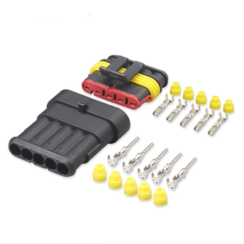 AMP Tyco 282104-1 6-pin Automotive Waterproof Connector Super Sealed Electrical Male and Female Plug HID Xenon
