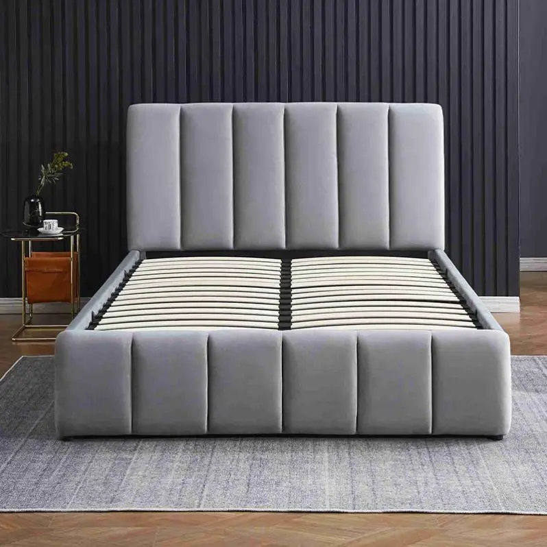 Shabby Chic Bedroom Furniture Queen Size German Dubai Night Stand Full King Soft Modern Luxury Ottoman 6*6 Headboard Double Bed