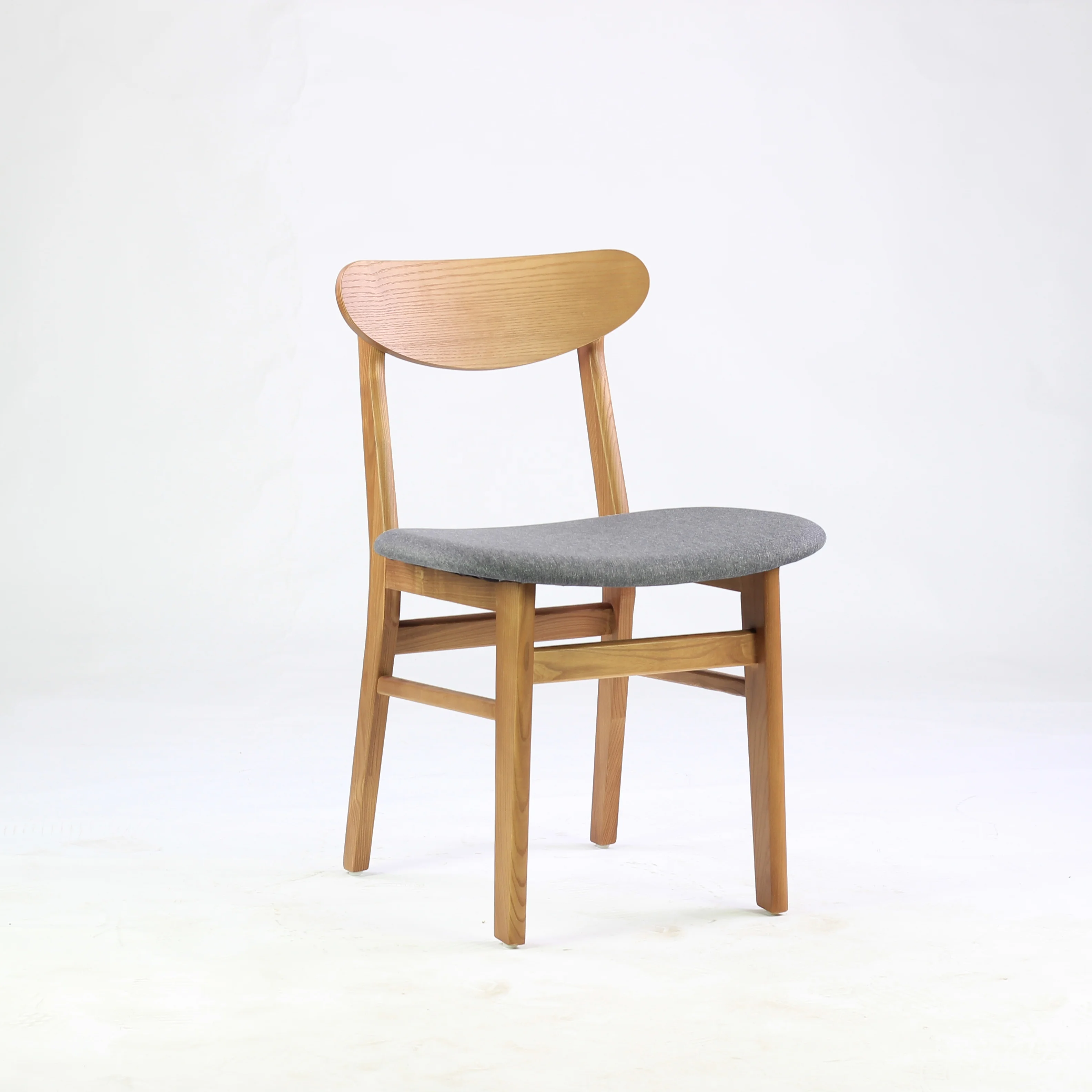 Кожаная ткань оптовая продажа деревянный обеденный стул из древесины бентового дуба твердый скандинавский для