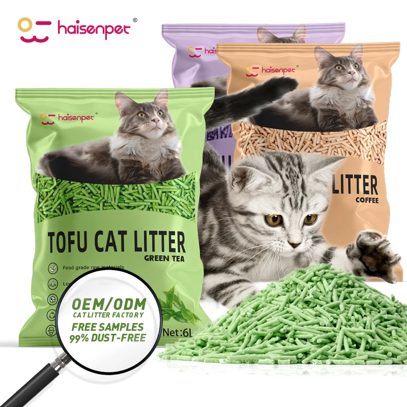 BSCI Free Samples Arena Para Gatos 100% Natural Paper Clumping Tofu Cat Litter