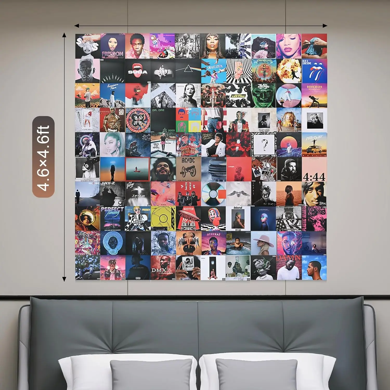 Custom Album Cover Poster Aesthetic Pictures Wall Collage Kit 5x5 inch Room Decor for Bedroom VSCO Room Photo Wall