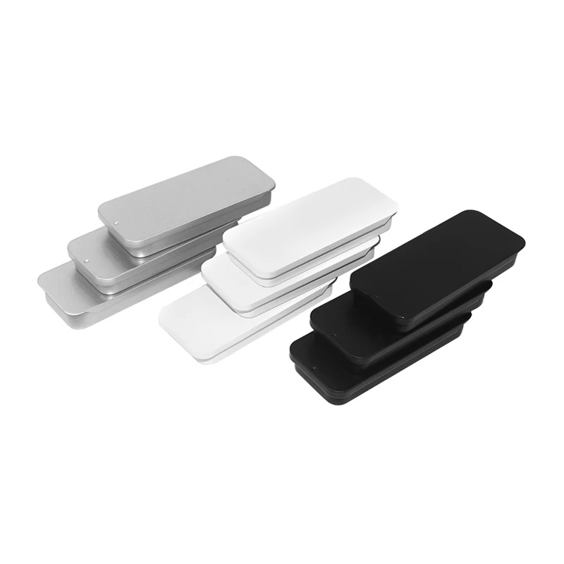 Custom Lovely Mint Candy Chew Gum Slide Cover Storage Packaging Metal Tin Box