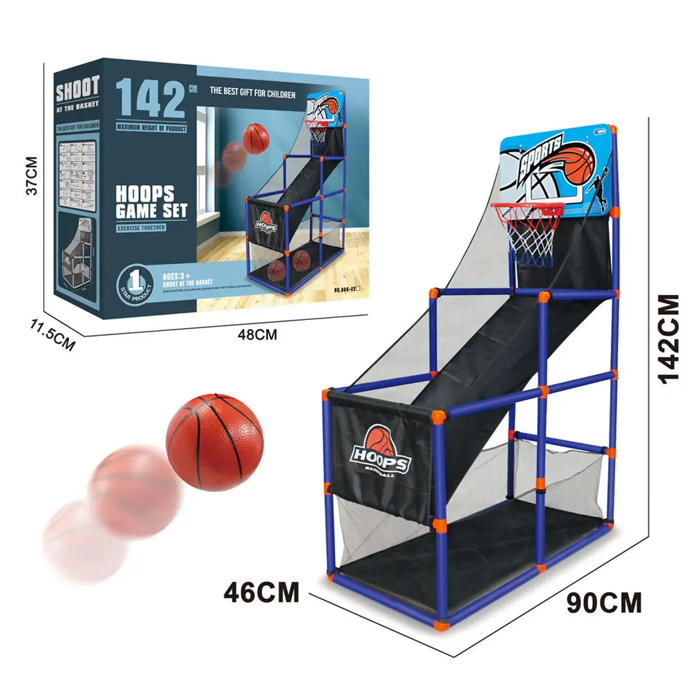 Basketball supplies indoor/outdoor sports parent-child shooting interactive 142/120CM high single shooting machine Sport Toys