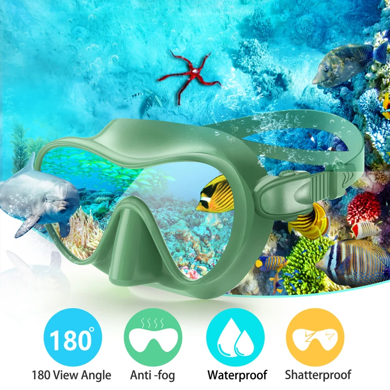 Adult Scuba Diving Masks Gear Freediving Spearfishing Glasses Custom Logo Color Diving mask