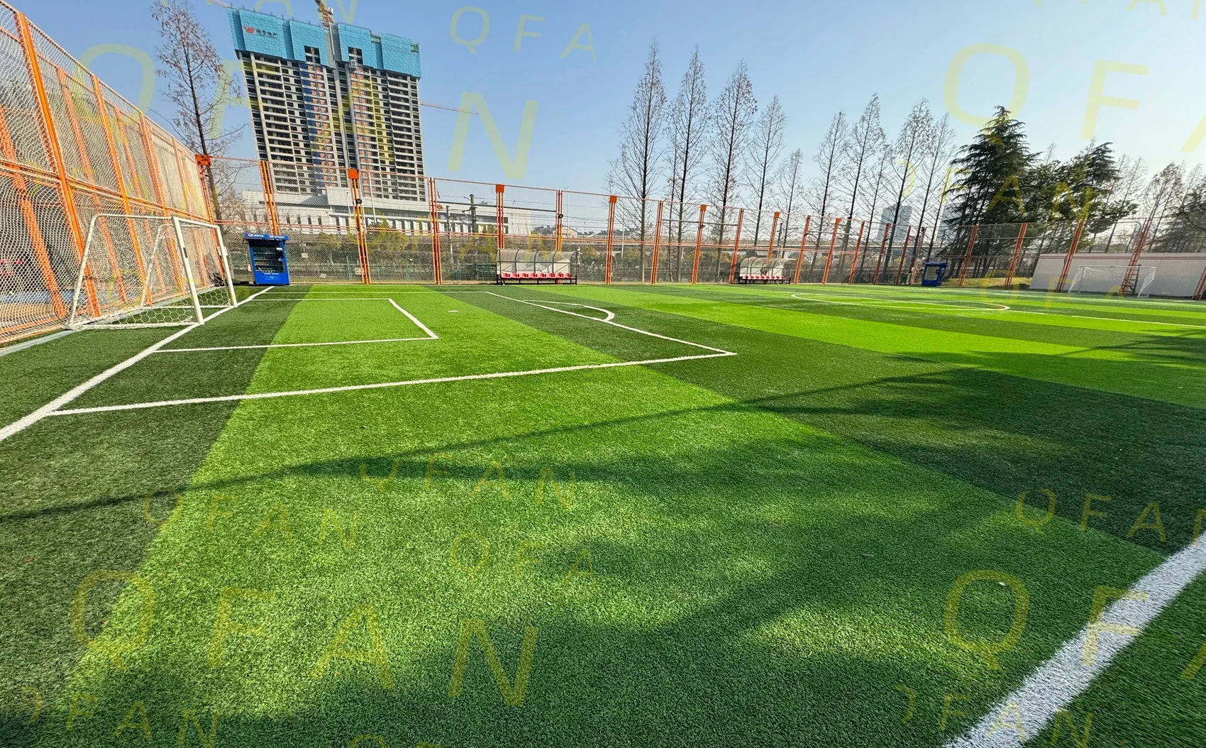QFAN Factory UV Resistant Synthetic Artificial Turf 15-50mm Grass Soccer Turf Sports Field