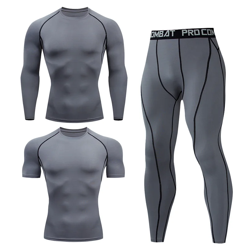 Custom logo Activewear Compression Sport Clothing 3 Pieces Outdoor Slim Fit sportswear men tracksuits for men jogging