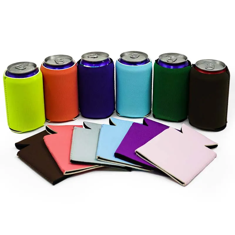 Reusable Oem Neoprene Sublimation Slim Can Stubby Holder Cooler Sleeve Beer Drink Coffee Cup Bottle Sleeve With Printed Logo