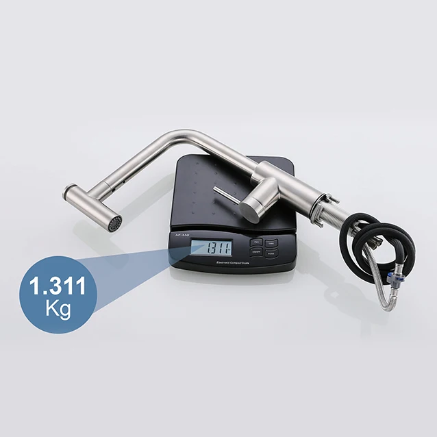 360 Degree Rotate pull out faucet contemporary deck mounted hot cold 316 water mixer SUS 304 kitchen faucet