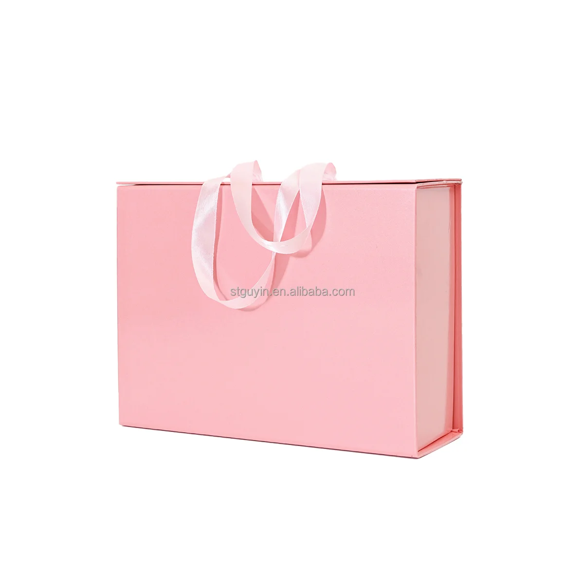 Custom Logo Luxury Paperboard Box Matte Cream Gift With Ribbon 6x6x2 Inch Box For Clothes/Shoes